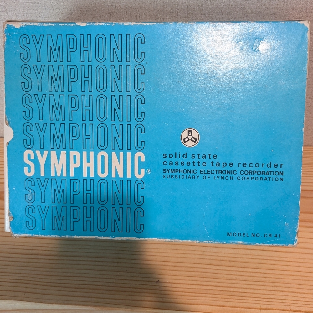 Symphonic Solid State Cassette Tape Recorder Box - Bright Blue
